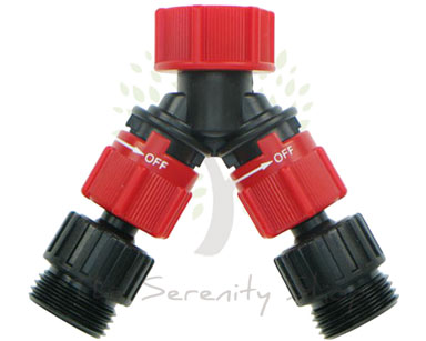 Darlac Hosepipe 2 Way Plastic Y Connector Manifold Tap - Image 2